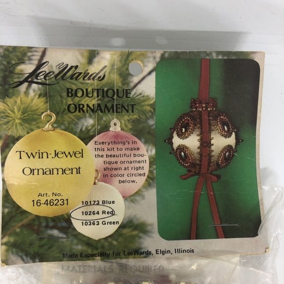 1973 Lee Wards Twin Jewel Christmas Ornament Kit NIP #16-46231 Vintage Rare - Picture 1 of 4